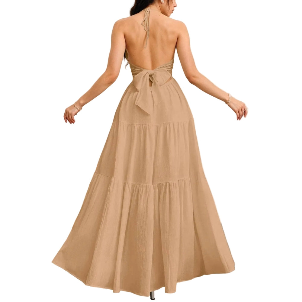 flowy tan dress Ayla