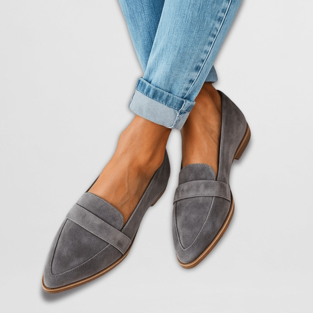 Clara soft suede loafers - Gray