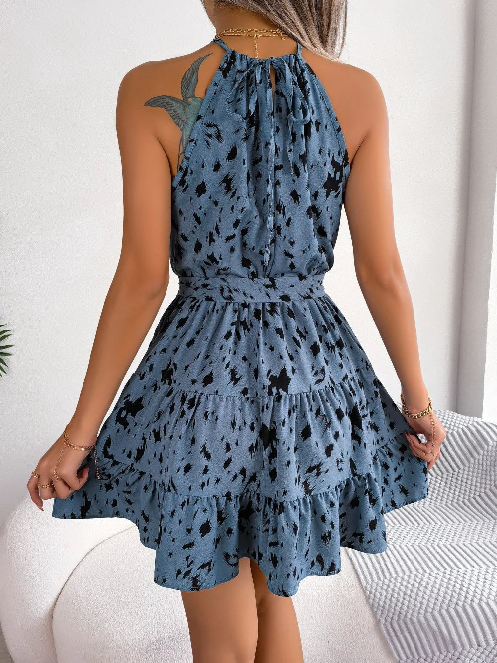 Eden halter sleeveless sundress - detail view