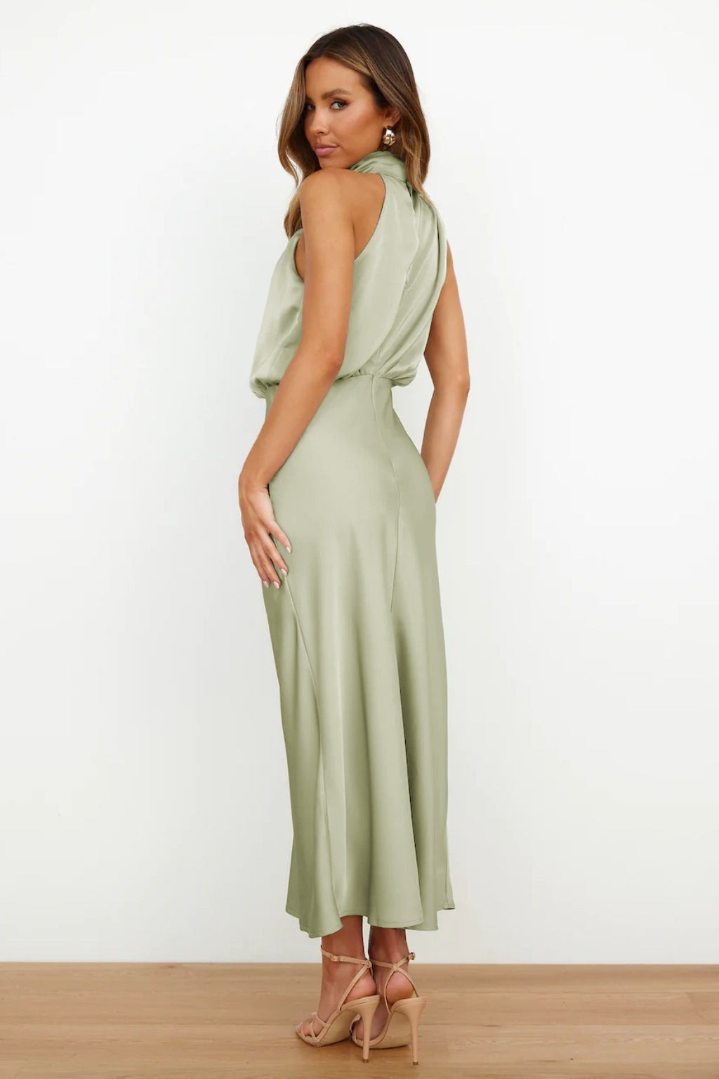 Elena halter formal dress - back view