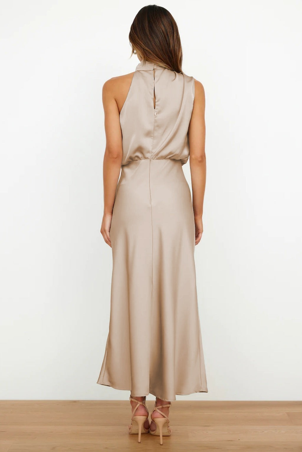 Elena halter formal dress - bodice detail