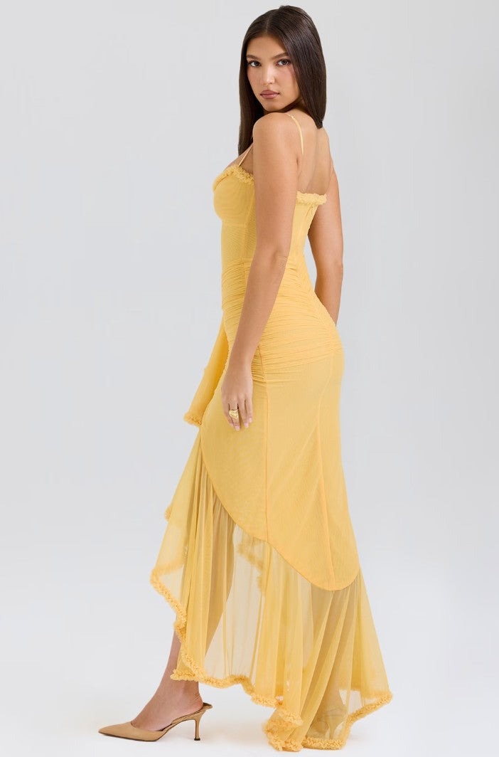 Jane ruffle cocktail dress - detail view