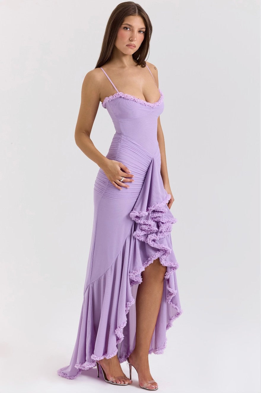 Jane ruffle cocktail dress - detail view