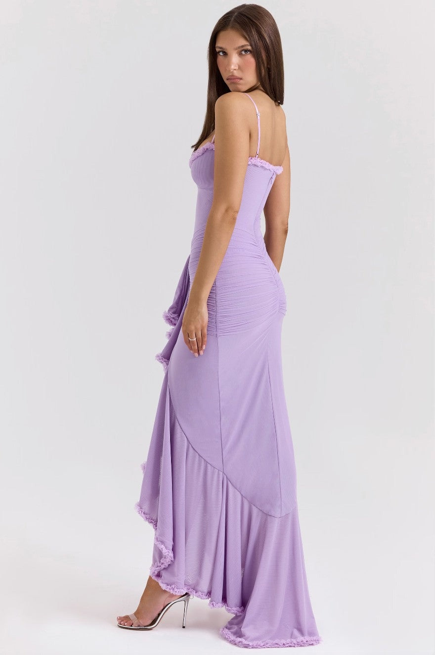 Jane ruffle cocktail dress - detail view