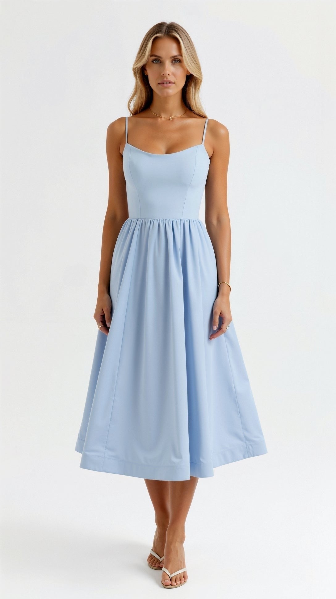 Juliet A line maxi - Light Blue