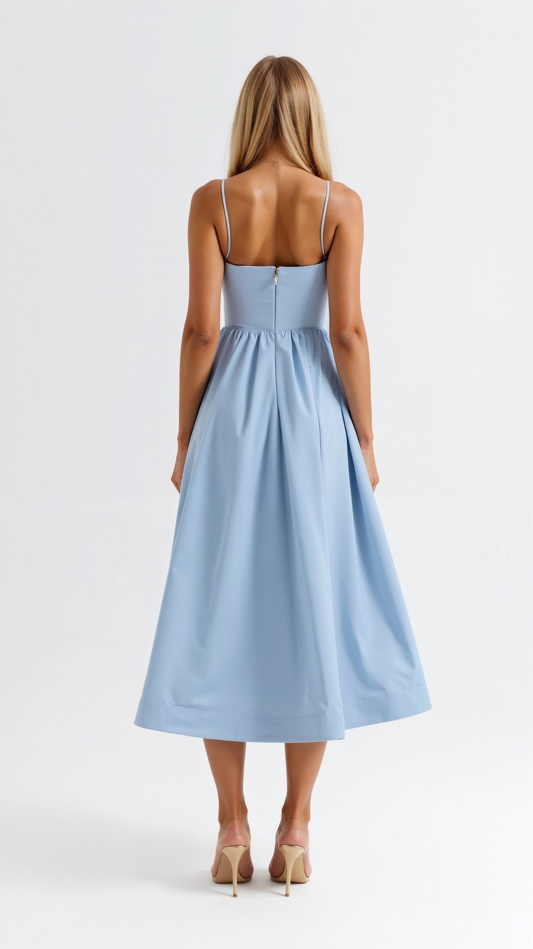 Juliet A line maxi - Light Blue detail