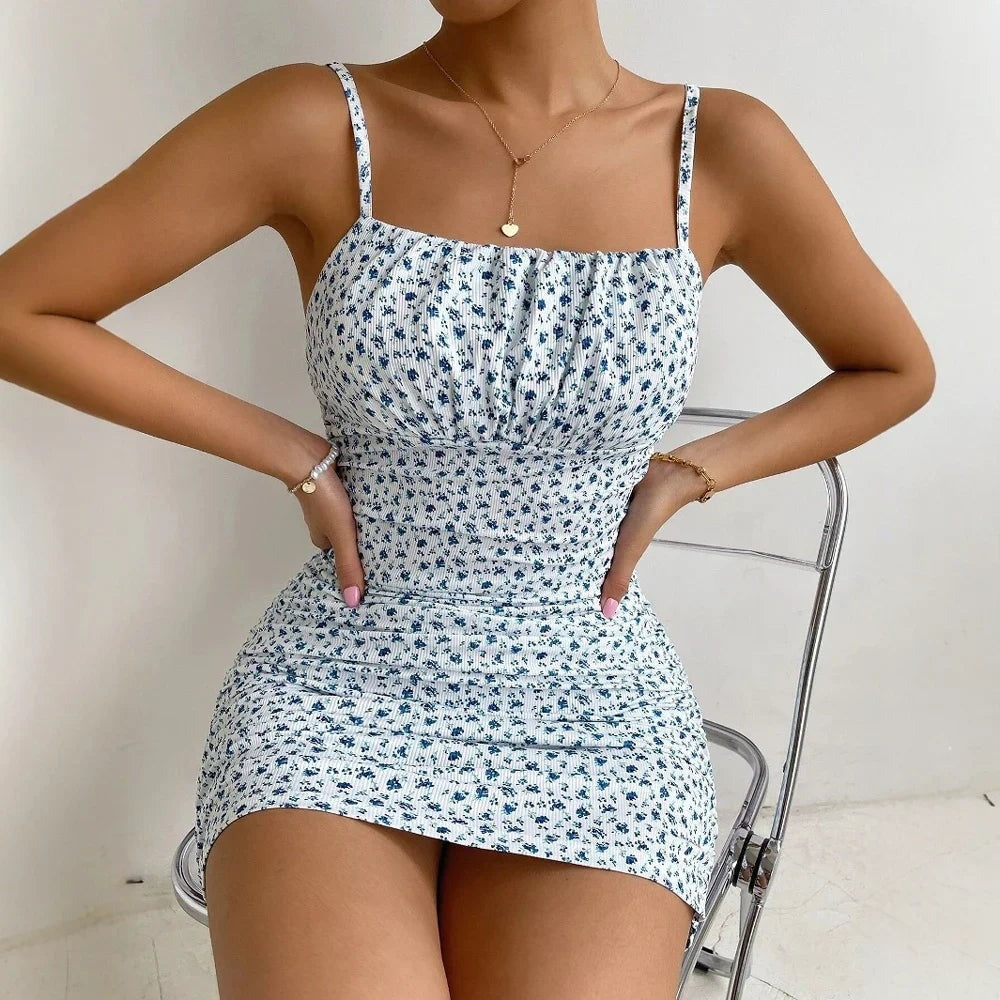 Mia floral bodycon mini dress - fabric detail