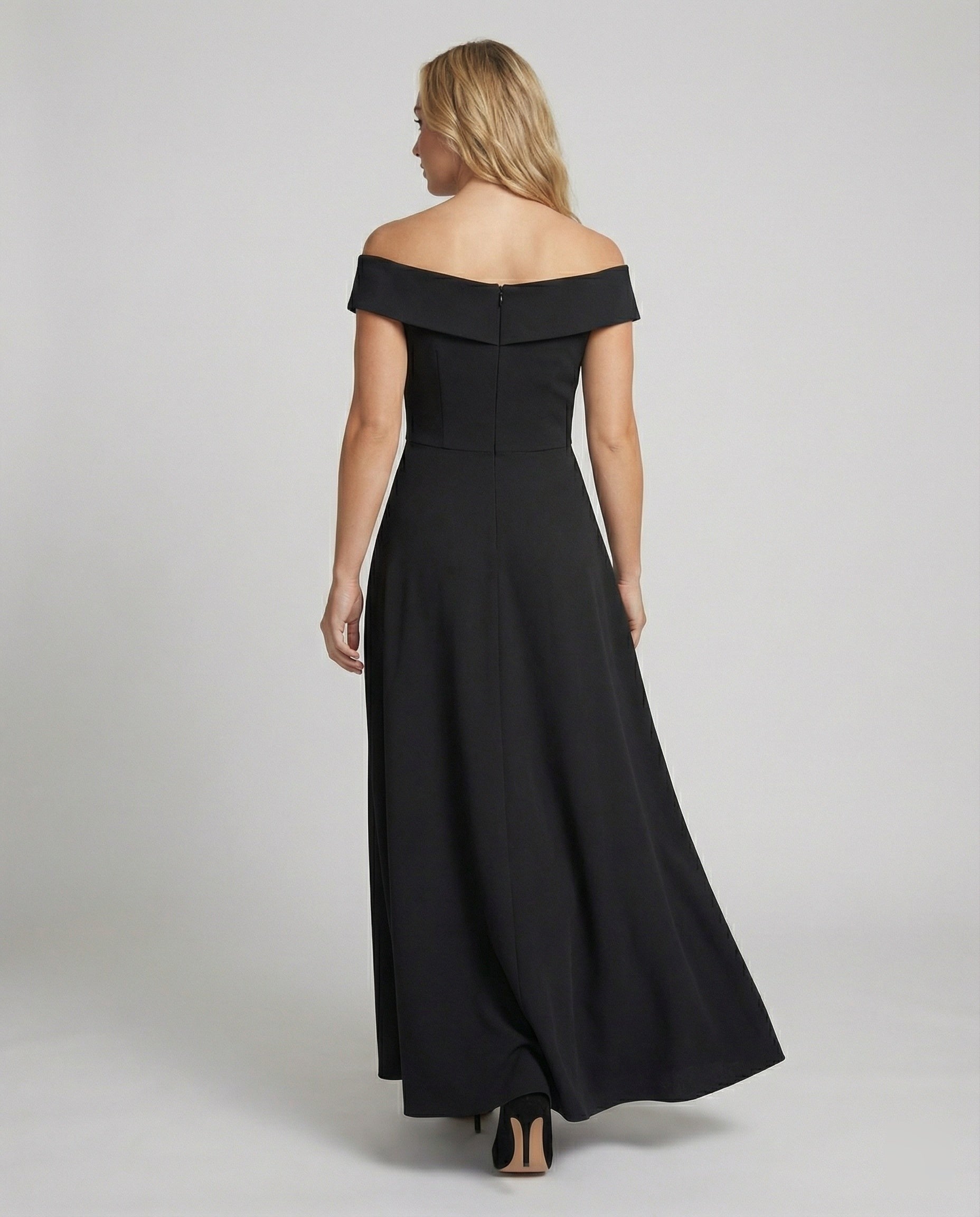Mia off-shoulder formal dress - Black back