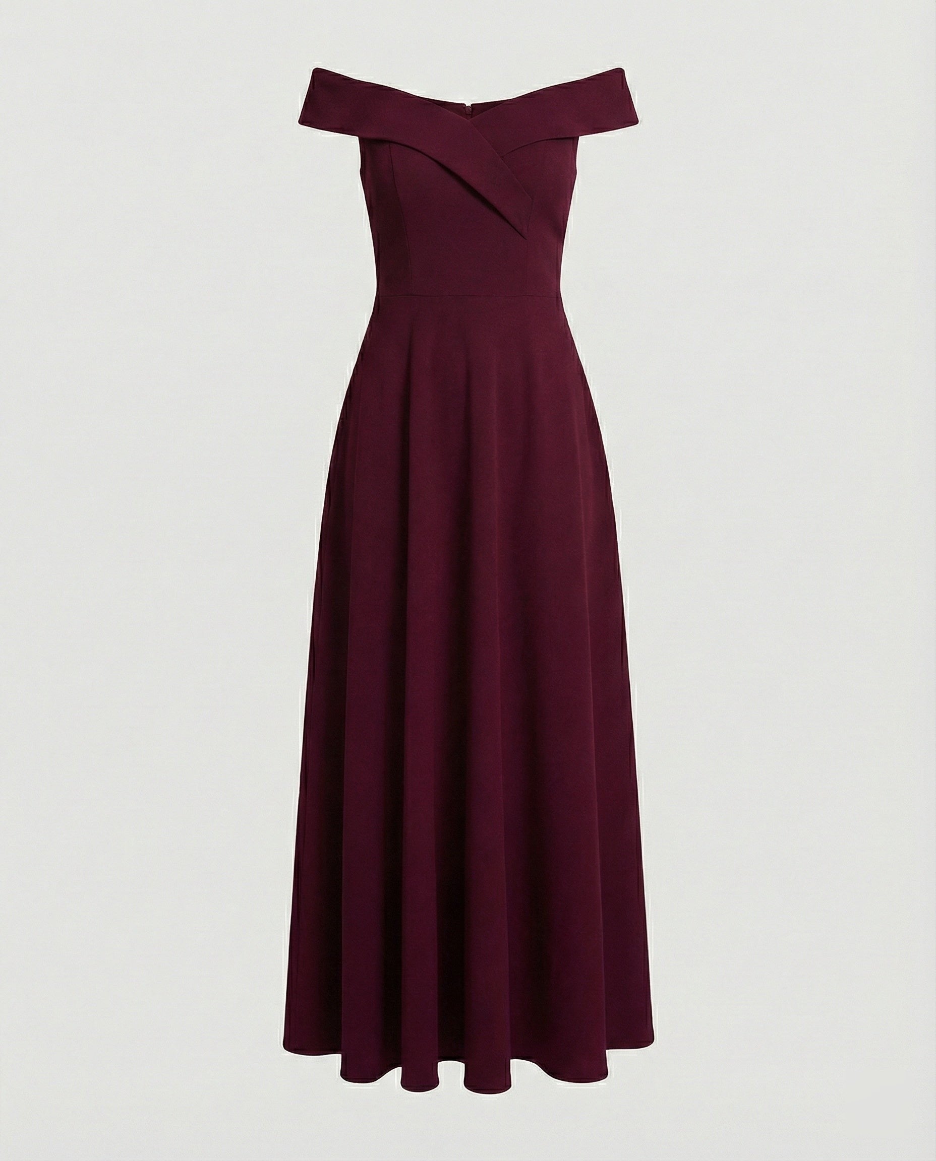 Mia off-shoulder formal dress - Burgundy