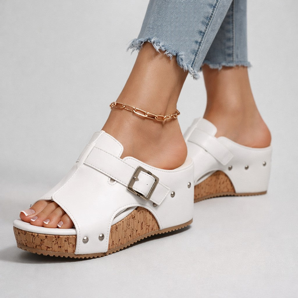 Nova platform wedge sandals - detail view