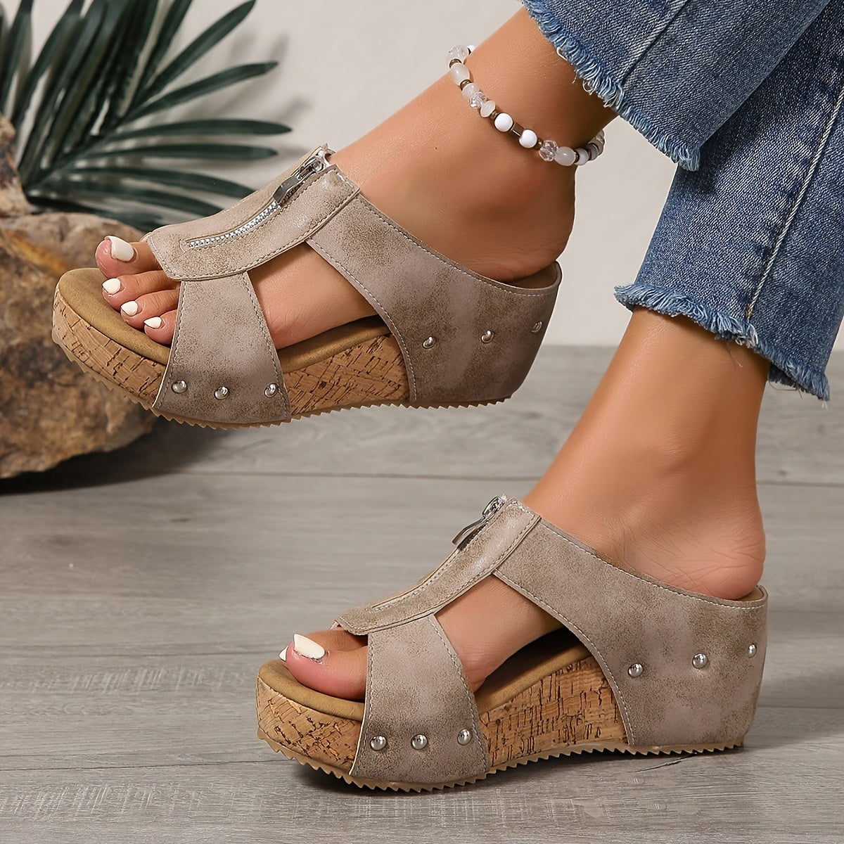 Opal espadrille wedge sandals - detail view