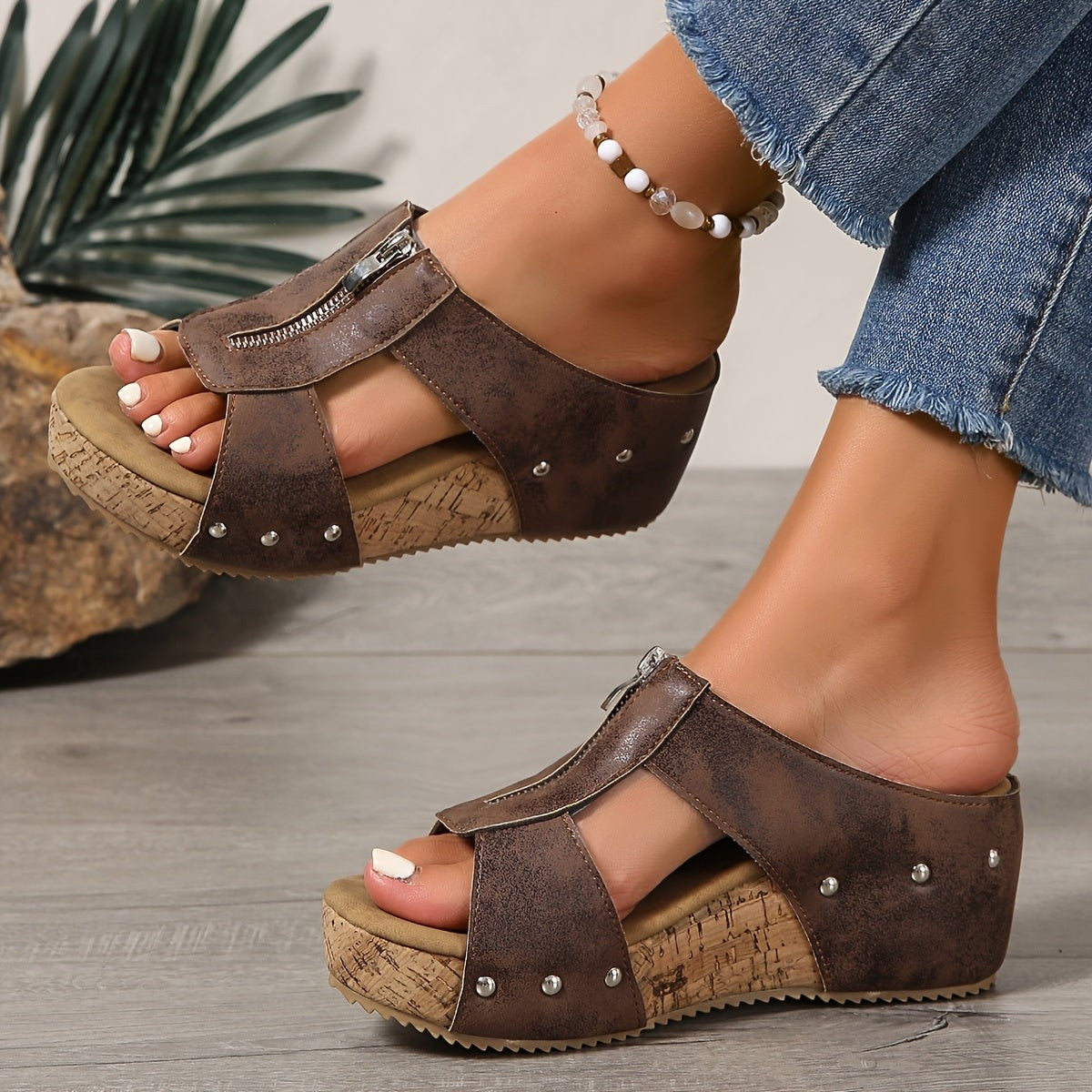 Opal espadrille wedge sandals - detail view