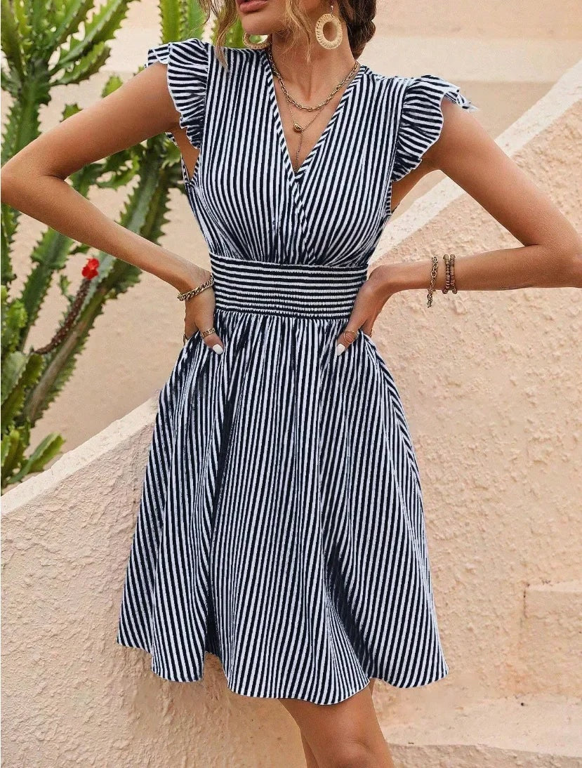 Piper wrap midi sundress - Black