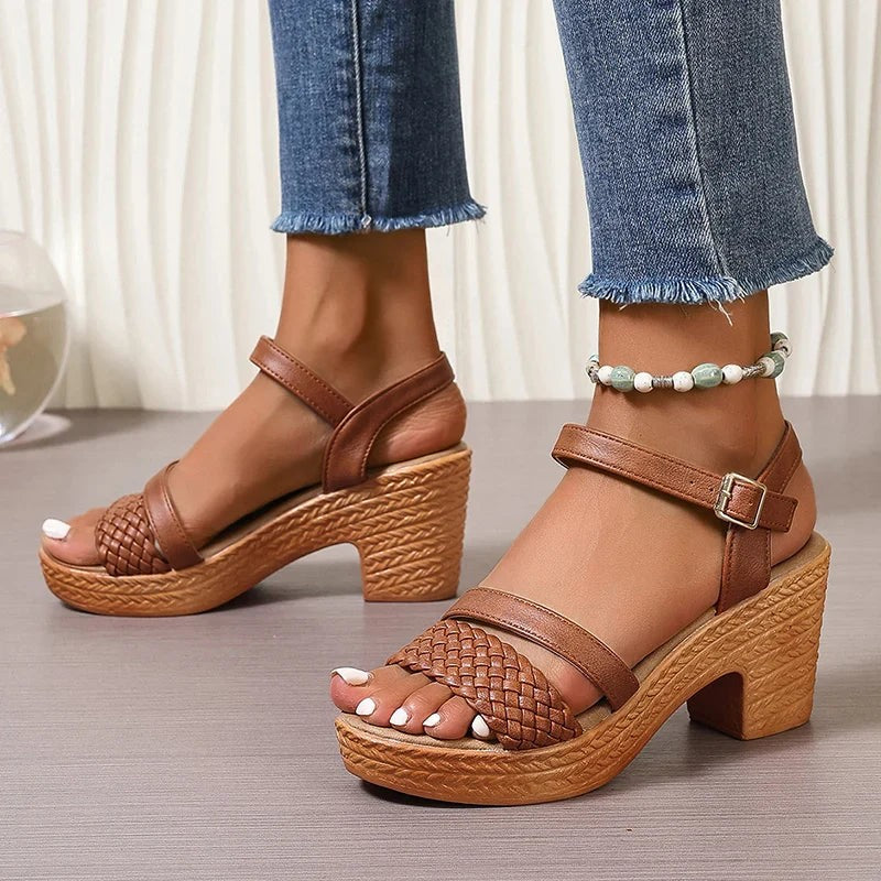 Sasha chunky summer casual sandals - detail view