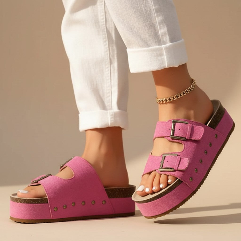 Zoe platform sandals - Pink
