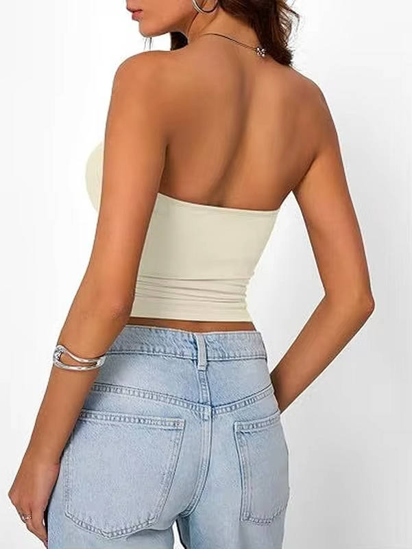 Charlotte Crop Tube Top Navy