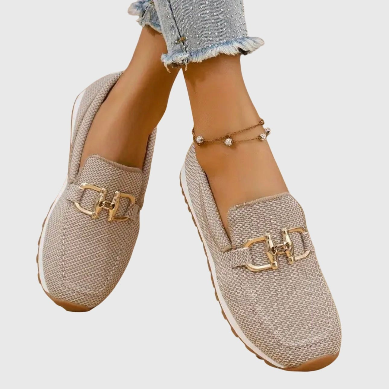 Pia suede loafers - Beige