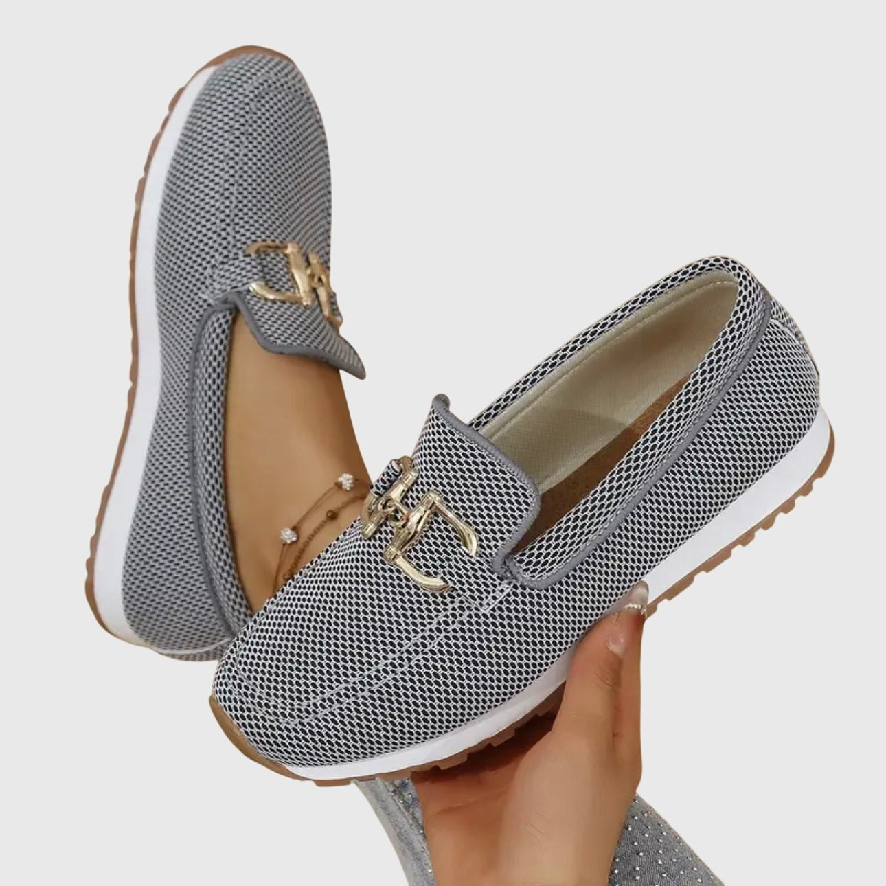 Pia suede loafers - Gray