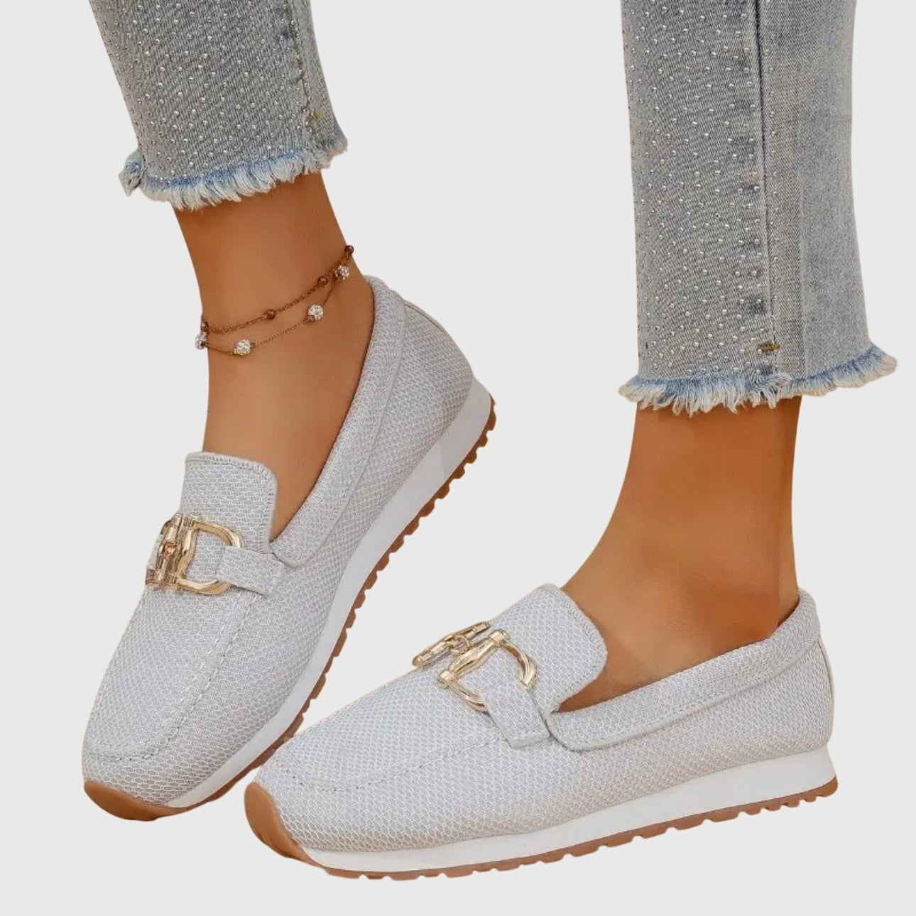 Pia suede loafers - White