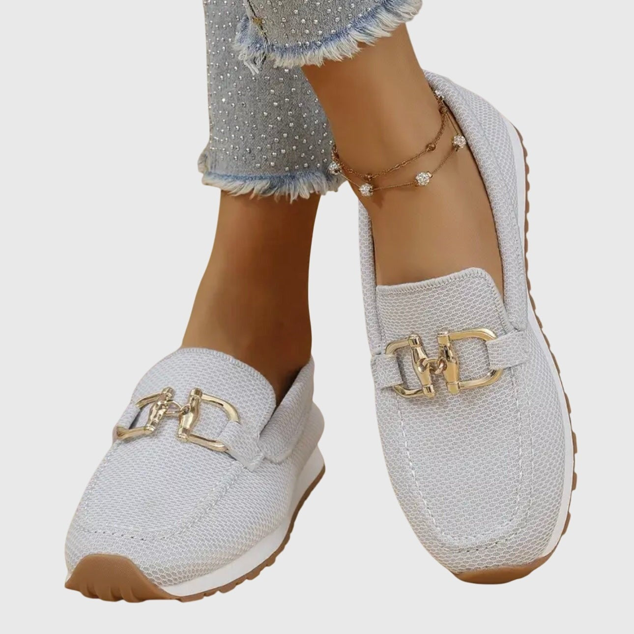 Pia suede loafers - White
