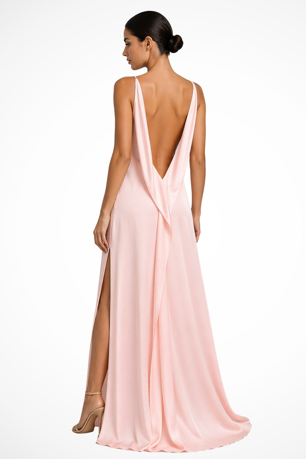Maren satin slip maxi dress - Pink