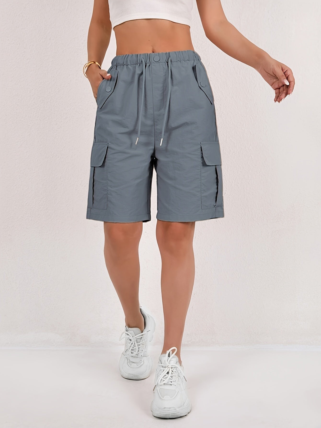 Inez bermuda cargo shorts - Gray