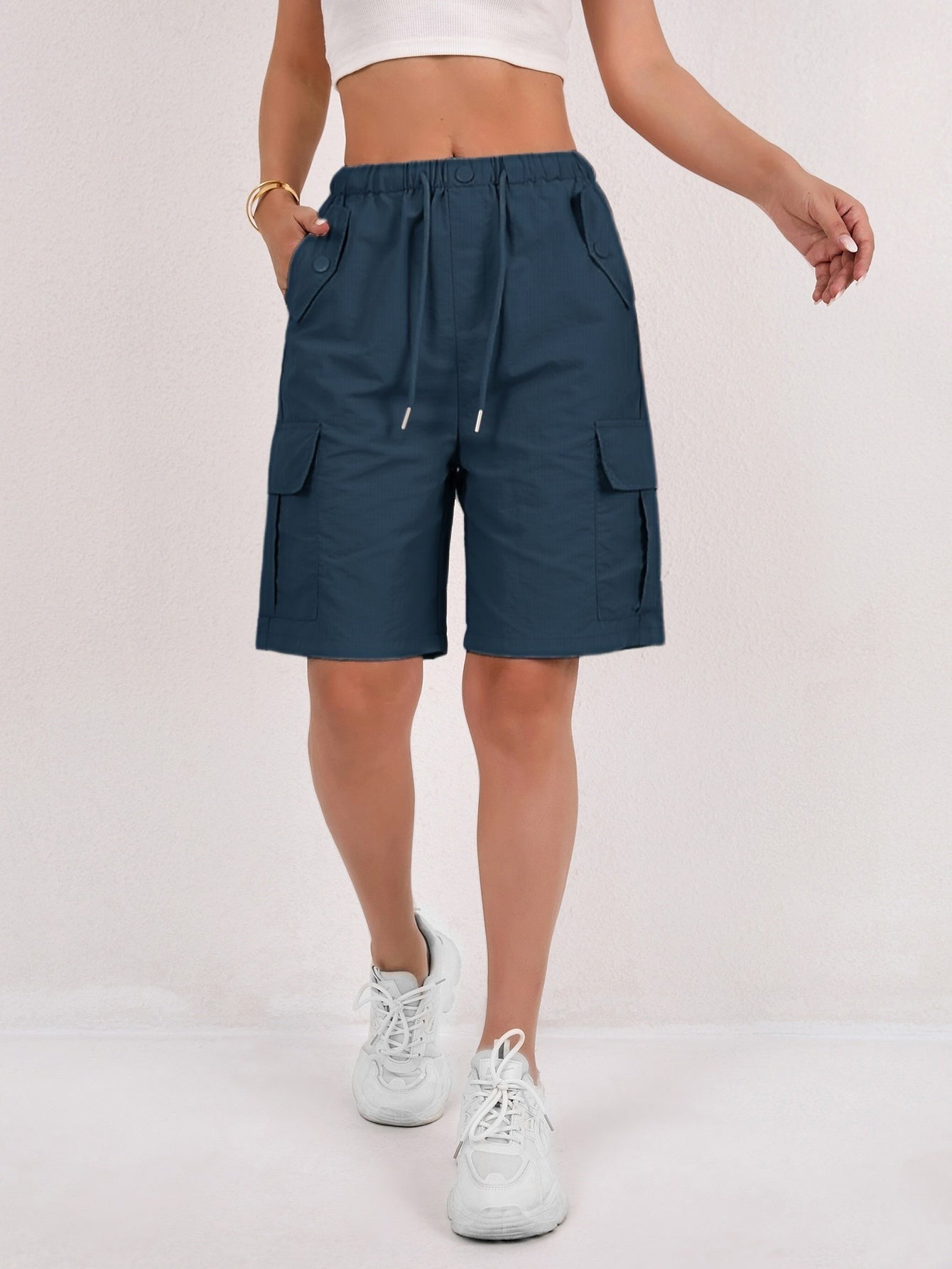 Inez bermuda cargo shorts - Navy Blue