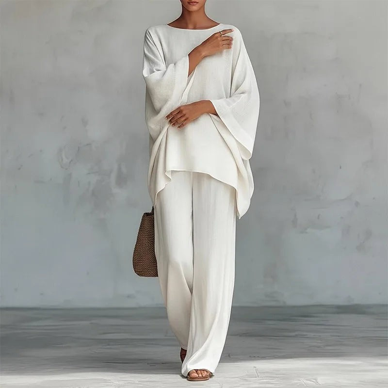 Mira linen matching set - detail
