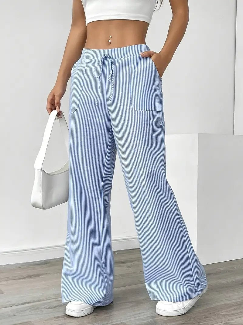 Mae wide leg palazzo pants - detail