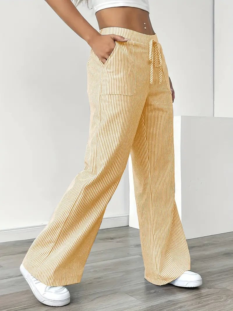 Mae wide leg palazzo pants - detail