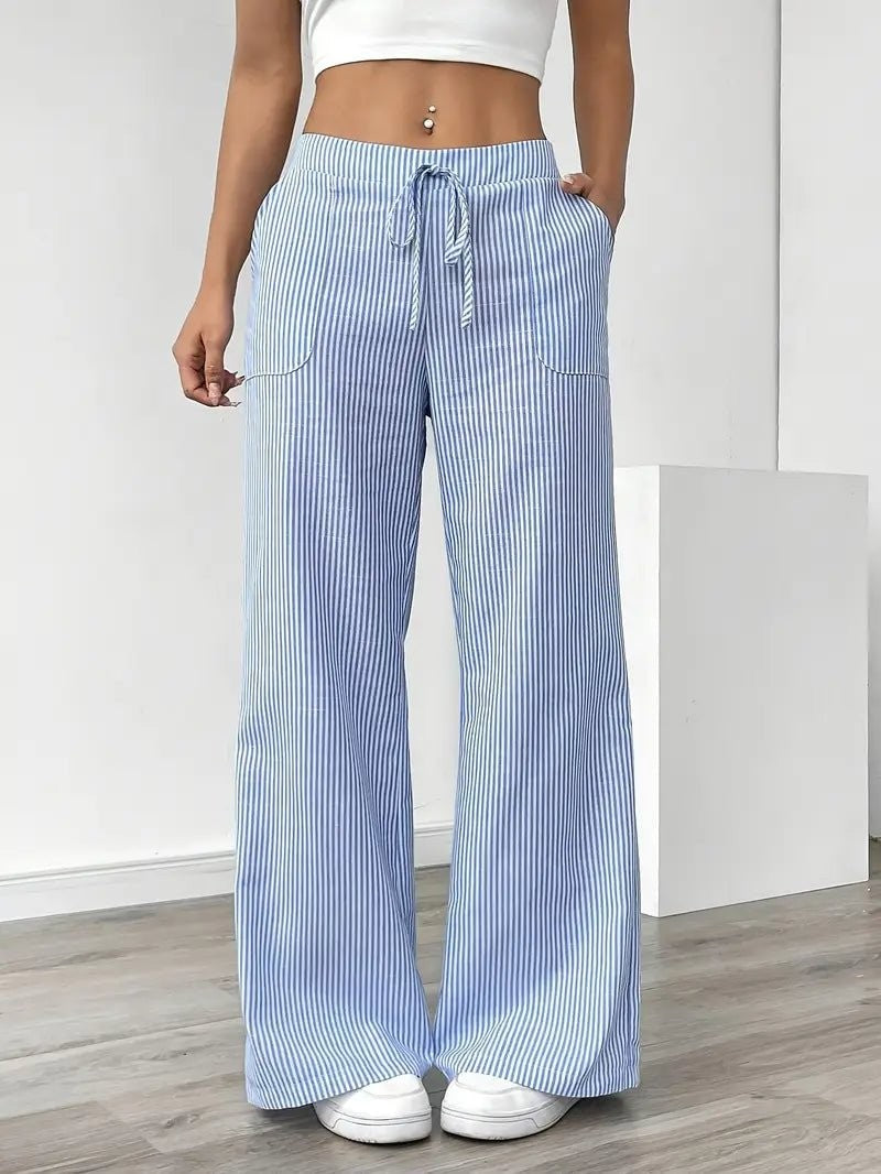 Mae wide leg palazzo pants - Blue