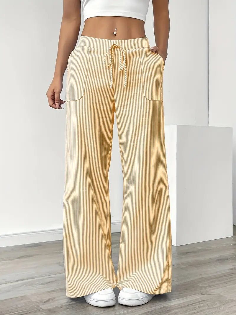 Mae wide leg palazzo pants - Yellow