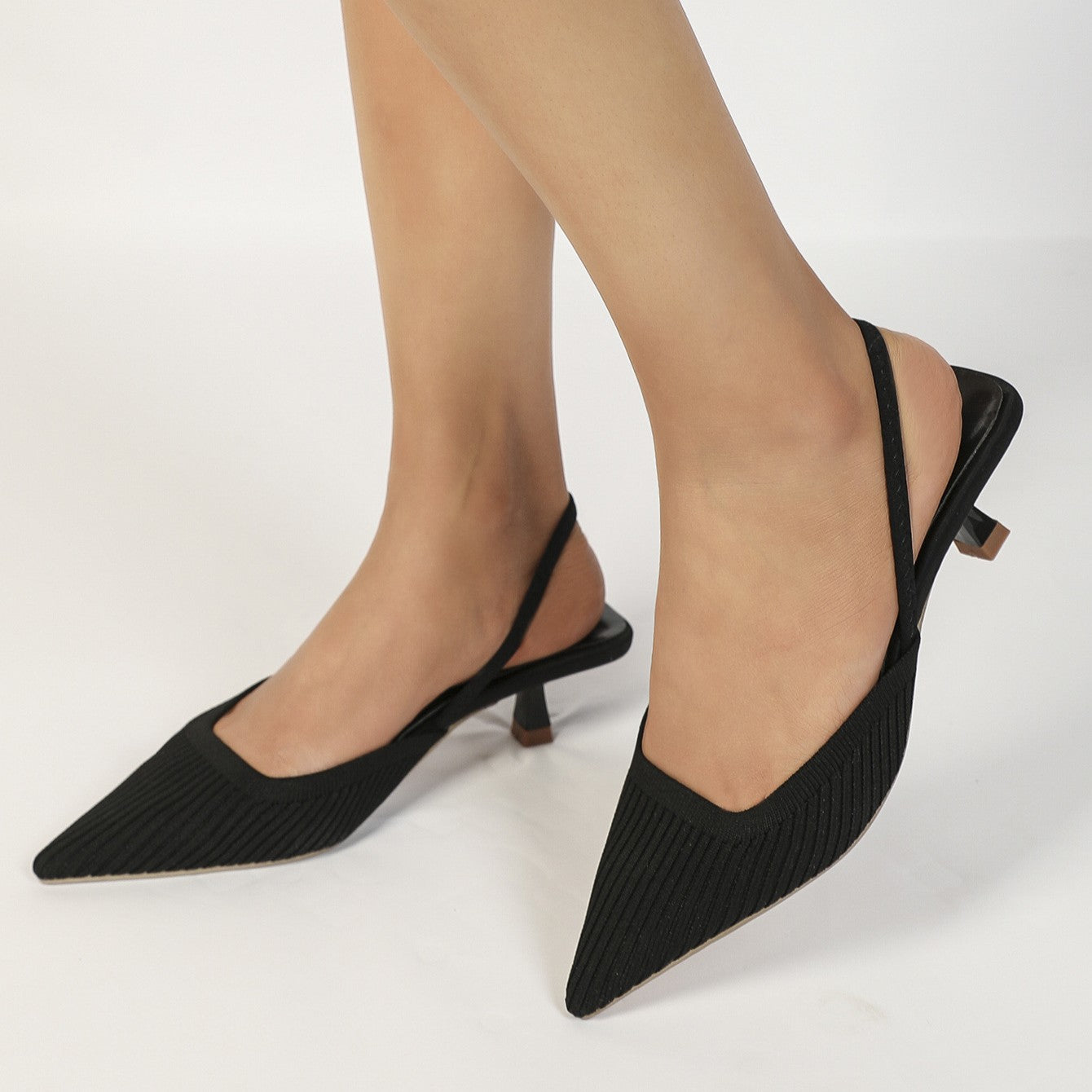Sofia pointed slingback kitten heels - detail
