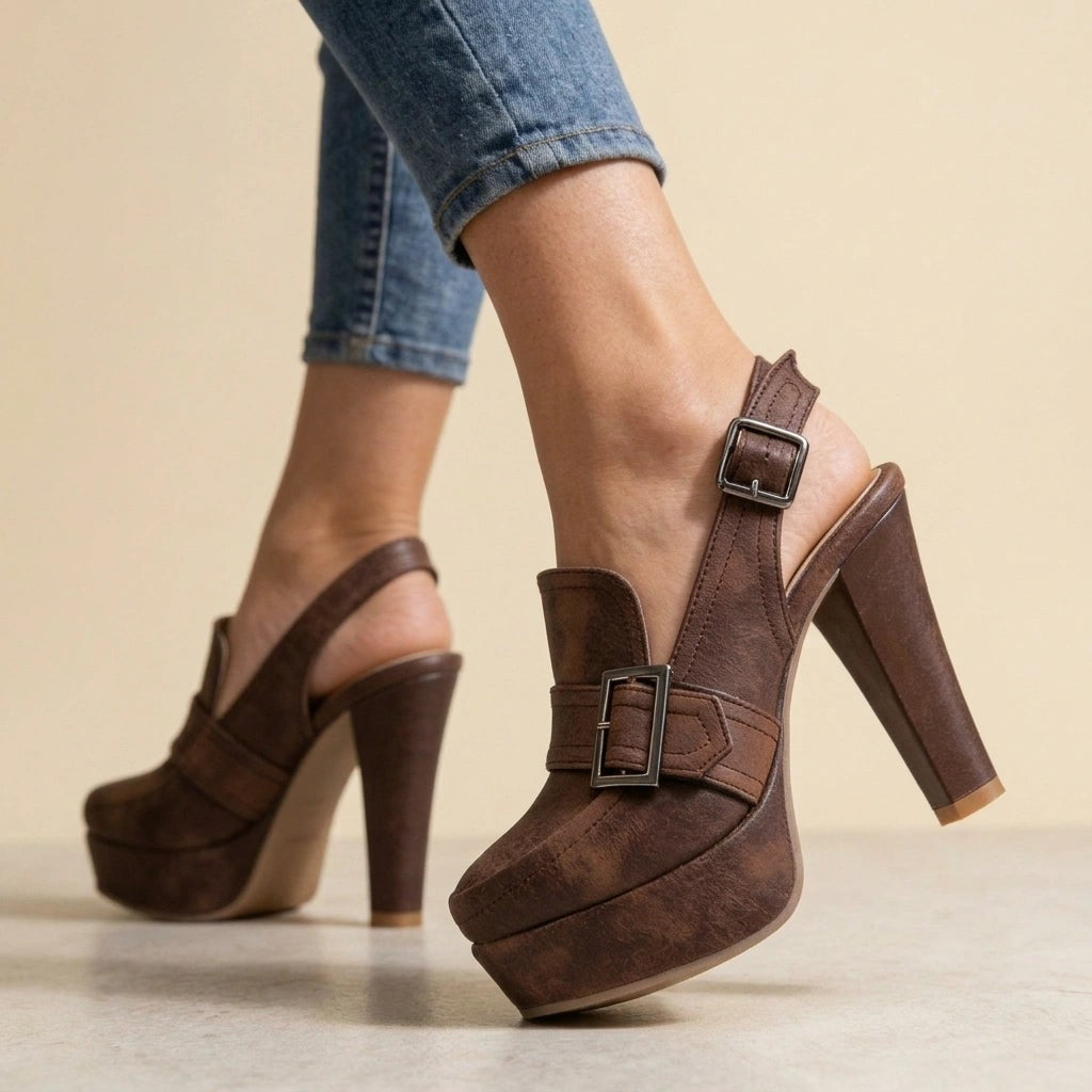 Mara platform block heels - detail