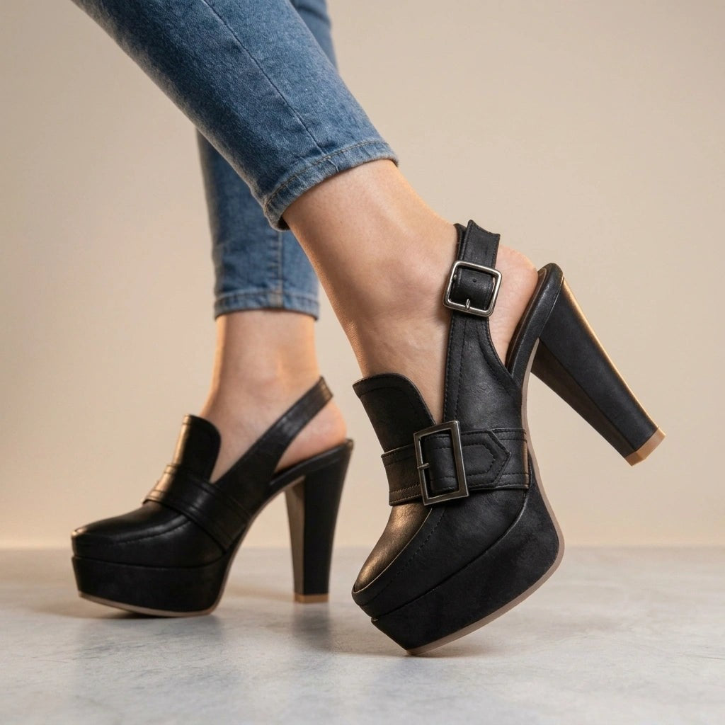 Mara platform block heels - detail