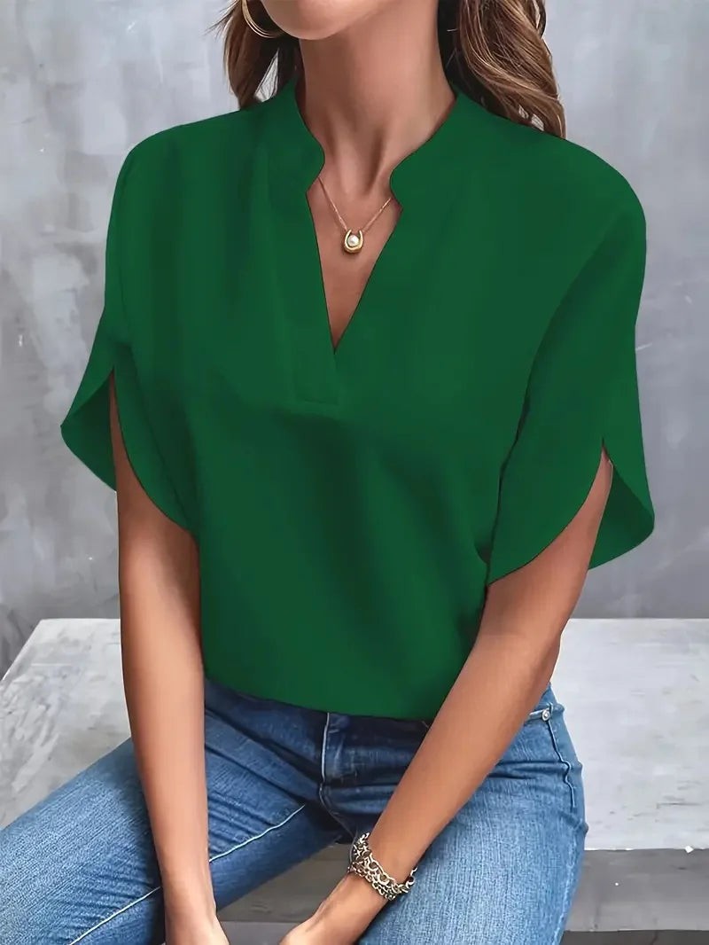 Clara v neck blouse - Green