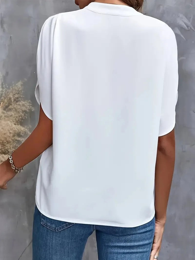 Clara v neck blouse - White