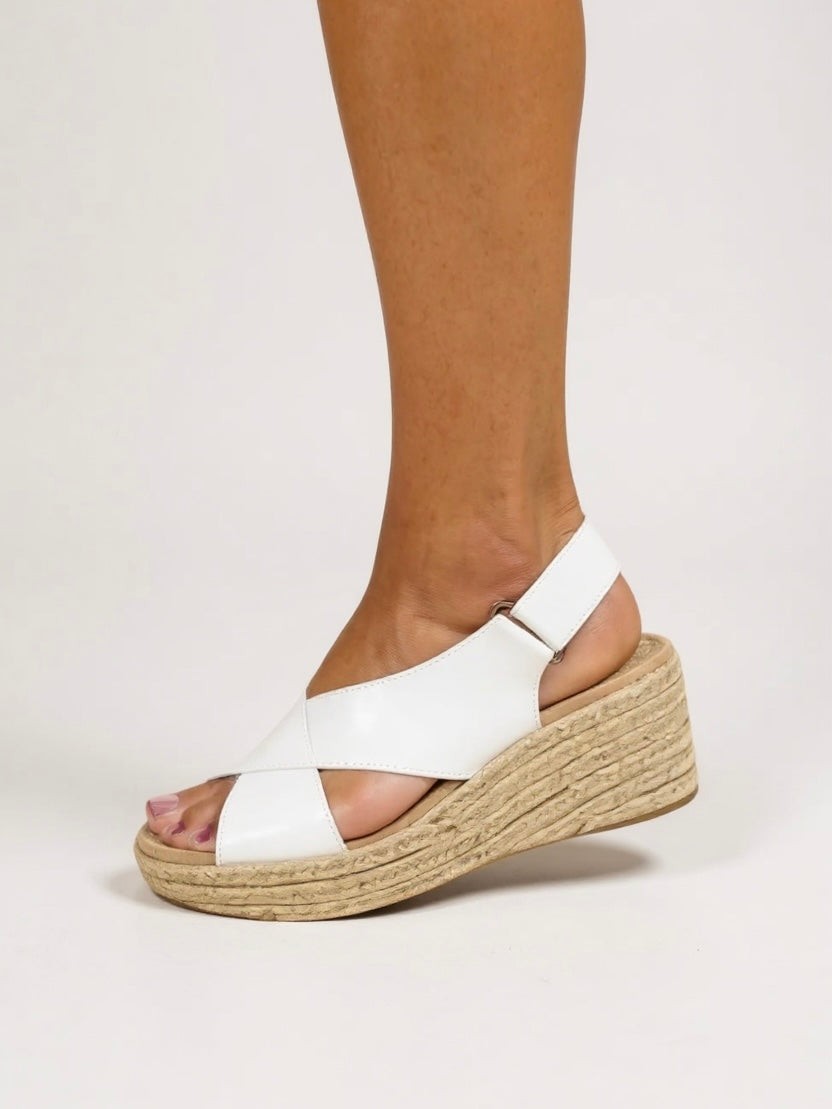 Pia slingback espadrille wedge sandals - detail