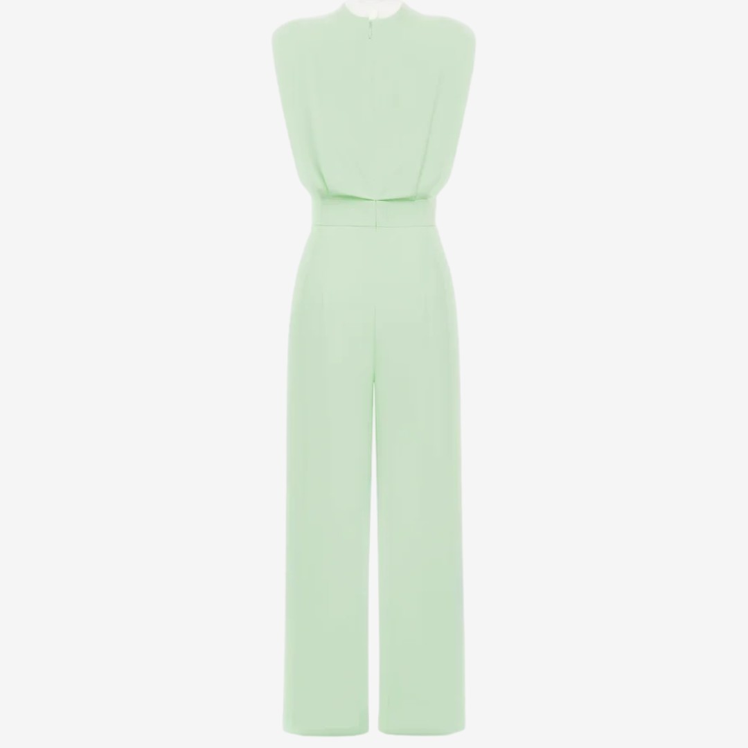 Marlowe Belted Linen Jumpsuit - detail