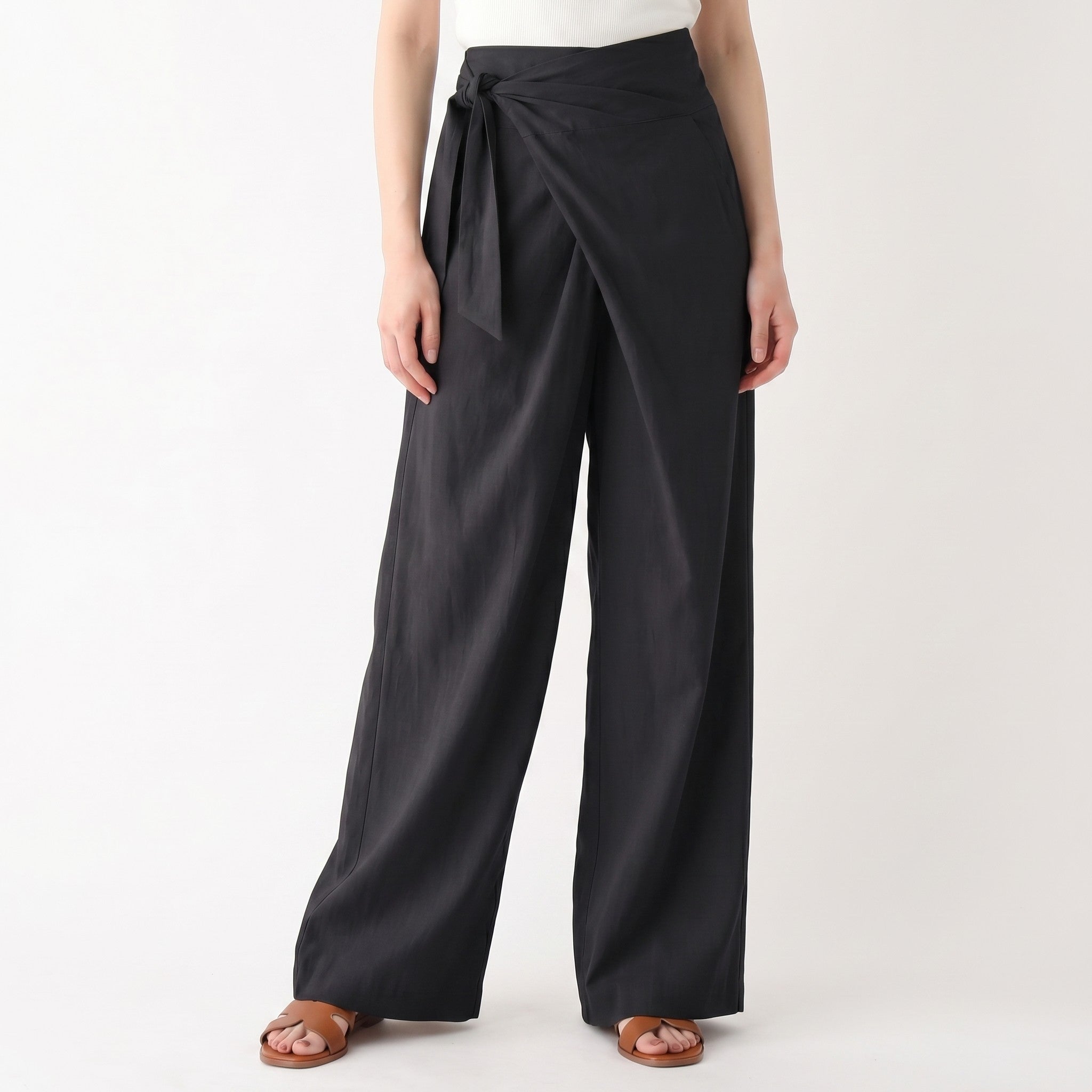 Jane wide leg palazzo pants - Black