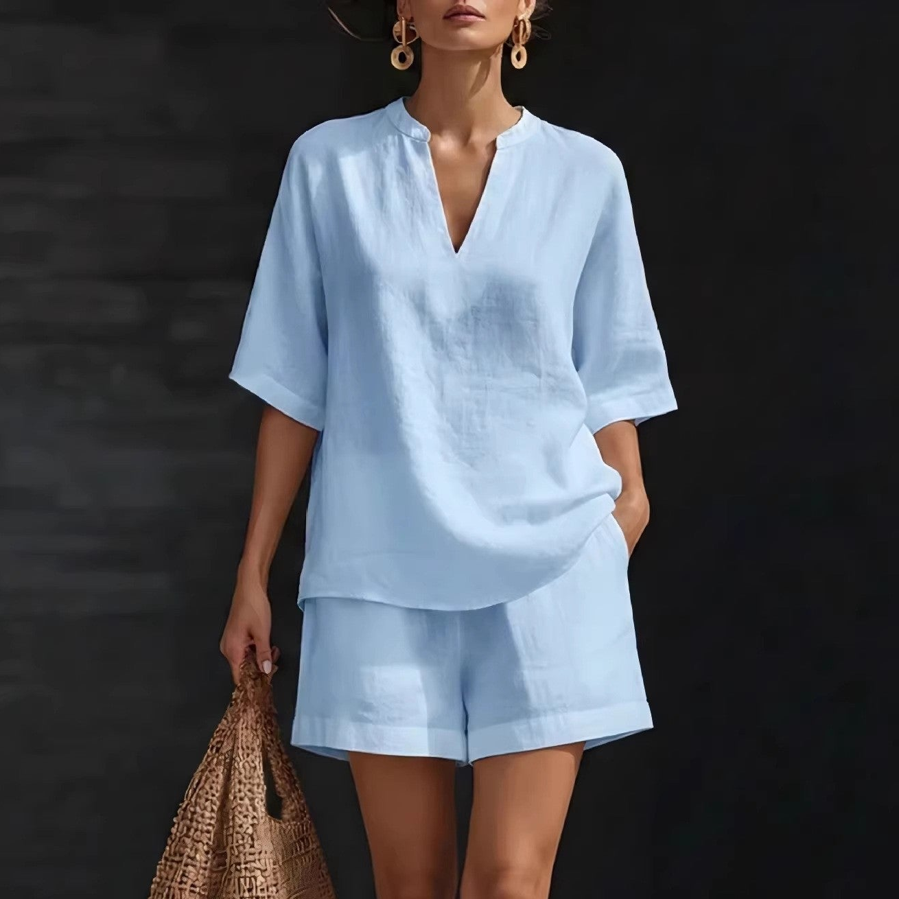 Nola | Women's Linen Summer Two Piece Matching Set