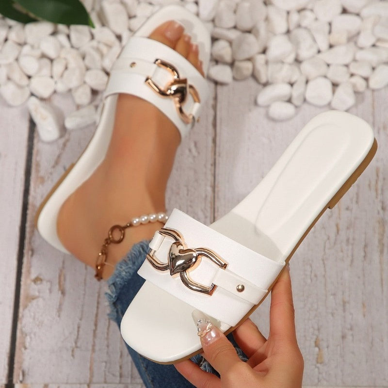 Mira flat slides - White