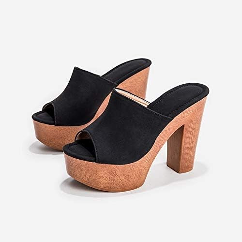 Lottie suede heeled platform mules - detail